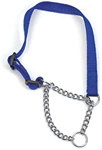 Ancol Nylon Check Chain Collar Blue 45-60cm RRP 5.79 CLEARANCE XL 3.99